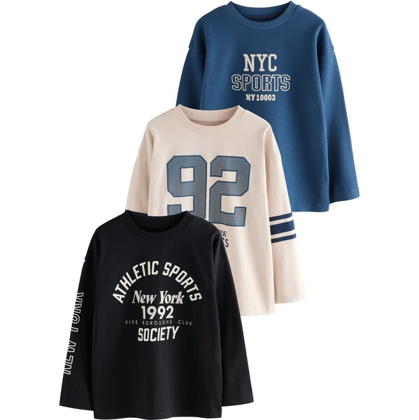 Next Tričko béžová / modrá / čierna 66090531