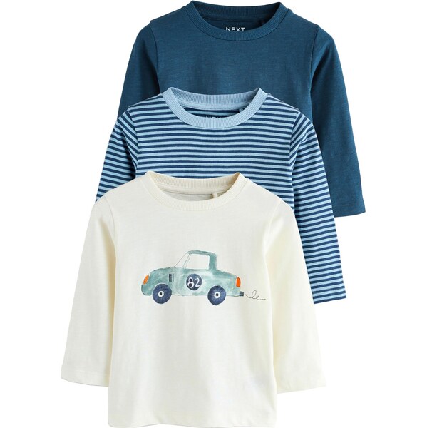 Next Tričko svetlomodrá / tmavomodrá / prírodná biela 65980775