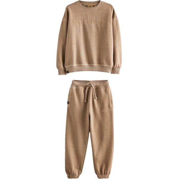 Superdry Joggingová súprava farba ťavej srsti 65893172