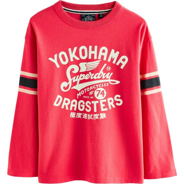 Superdry Tričko béžová / červená / čierna / biela 65893349