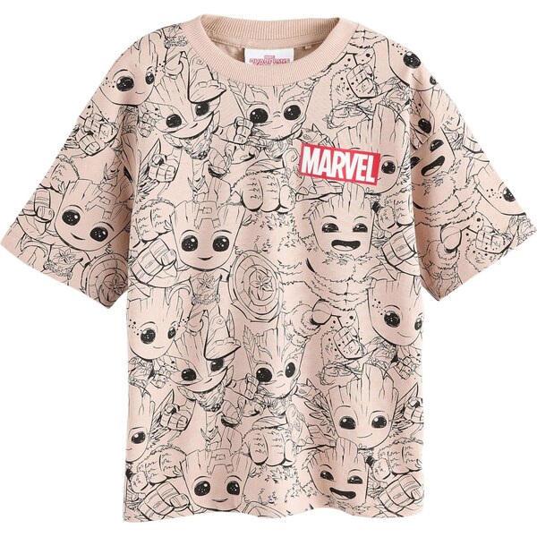 Next Tričko kamenná / červená / čierna / biela 65981132