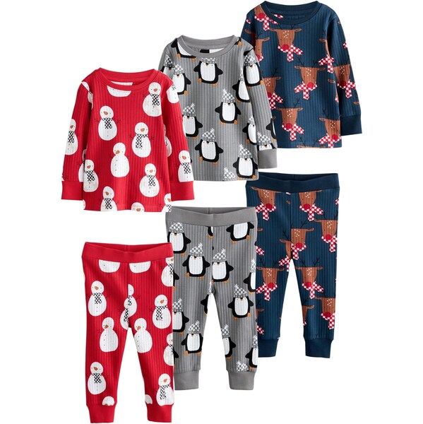 Next Pyžamo námornícka modrá / sivá / jasne červená / biela 65893337