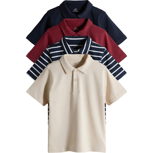 The Set Tričko béžová / námornícka modrá / červená / biela 65663420