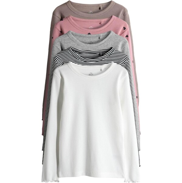 The Set Tričko tmavobéžová / sivá / eozín / čierna / biela 65664071