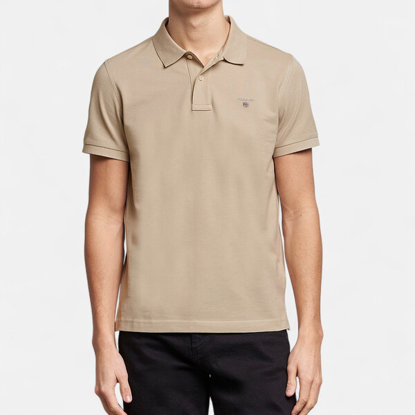 Pánské béžové polo triko Gant 56433 65595117