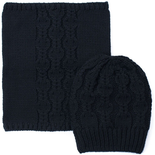 Artofpolo Unisex set čiapka a nákrčník Zamora Čierny 65223957