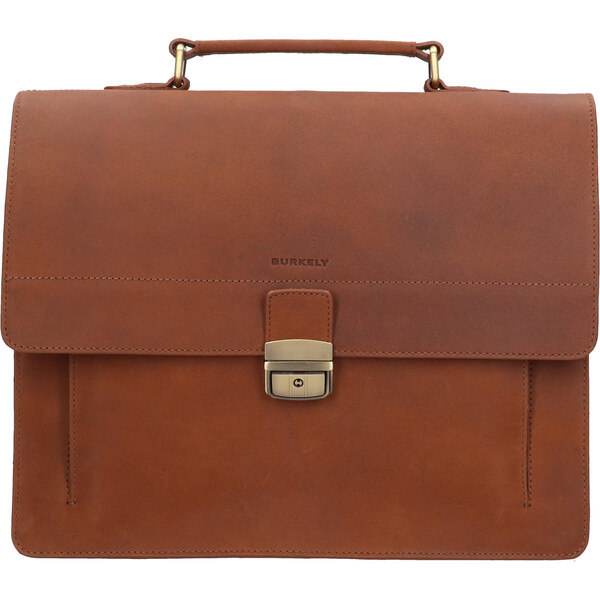 Pánska kožená aktovka Burkely Scott - koňak 20839701