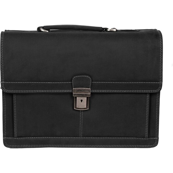 Lagen Pánska kožená aktovka LG-21881/H čierna 53944294