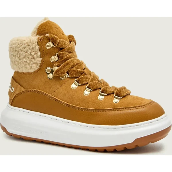 Karl Lagerfeld Šnurovacie topánky KAPRI LUG | shearling | semiš 65601471