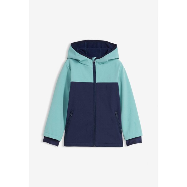 bonprix Softshellová bunda, termo, odpudzuje vodu, farba modrá 65531329