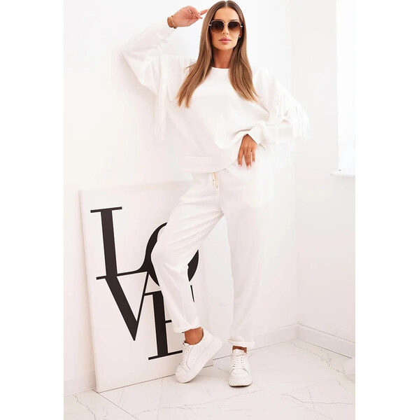 Kesi Smotanová dámska viskózová tepláková súprava so strapcami na 65607022