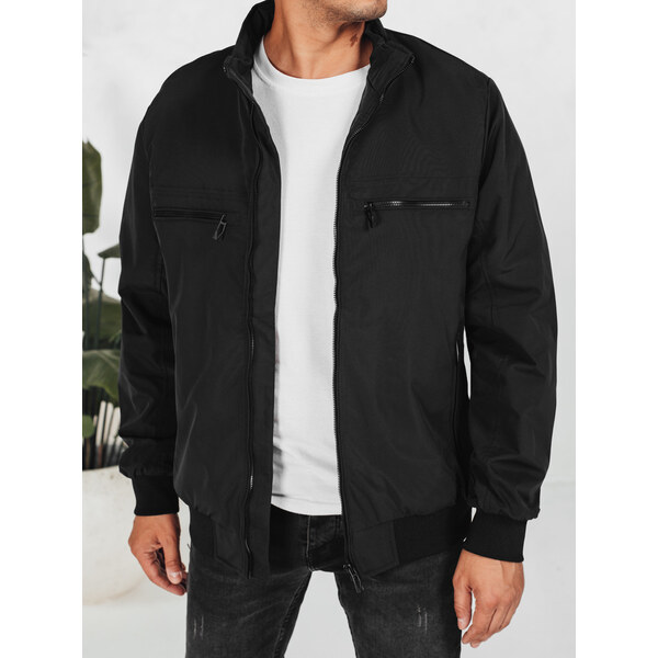 BASIC Čierna pánska bombera so zipsami TX5033 65607035