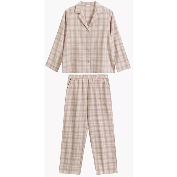 Atlantic Flanelové dámske dlhé kárované pyžamo NLP-505 dł/r S-2XL 65607037