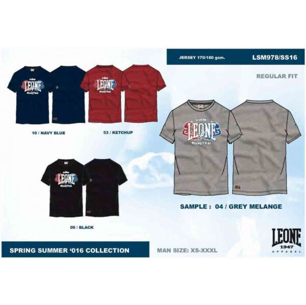 LEONE pánske tričko LSM978/S16 sivé XL 65604731