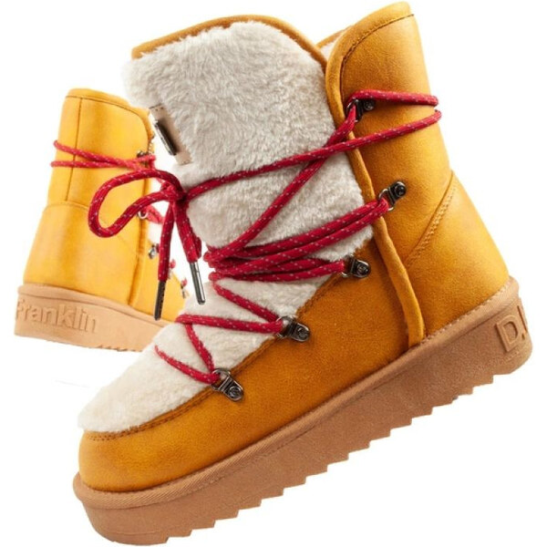 D.Franklin Snowshoes Dámske zimné módne kožušiny zateplené Mustard 65605016