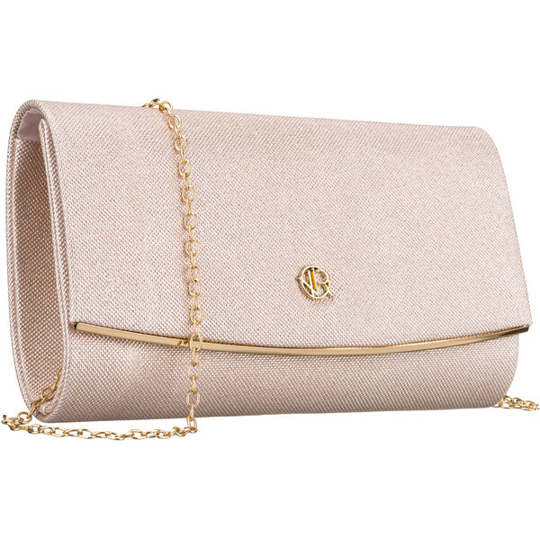 Dámska béžová trblietavá listová kabelka ROVICKY 65606757