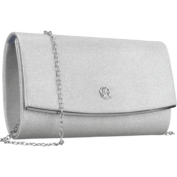 Dámska strieborná trblietavá listová kabelka ROVICKY 65606759