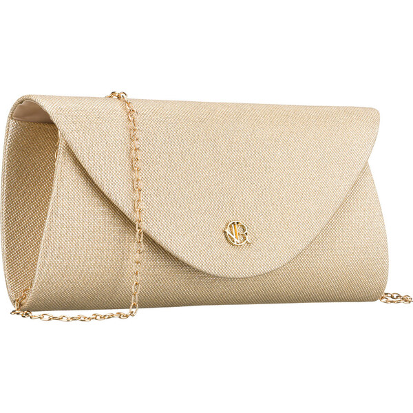 Dámska zlatá trblietavá listová kabelka ROVICKY 65606767