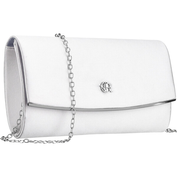 Dámska strieborná listová kabelka na retiazke ROVICKY 65606763