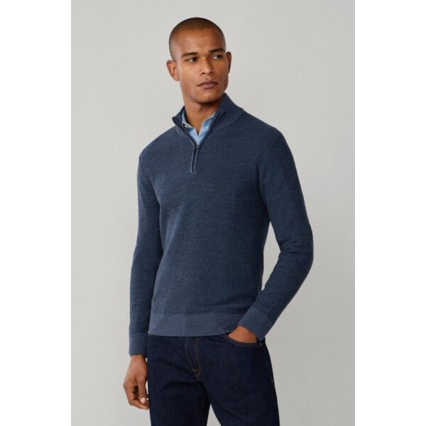 SVETER HACKETT LONDON HONEYCOMB STITCH HZIP 65606972