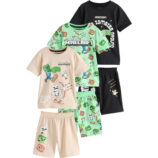 Next Pyžamo License Minecraft béžová / mätová / čierna / biela 65877278