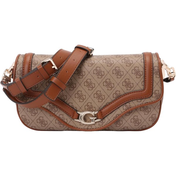 GUESS Kabelka na rameno DEA FLAP SHOULDER BAG gaštanová / svetlohnedá 65609017