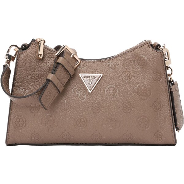 GUESS Kabelka na rameno CRESIDIA II TOP ZIP SHLDR BAG tmavobéžová 65609057