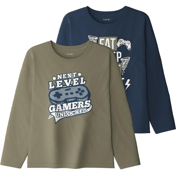 NAME IT Tričko NKMVICTOR námornícka modrá / kaki 65665582