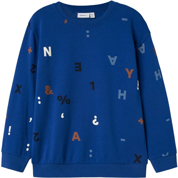 NAME IT Mikina NMMORLING tmavomodrá / hnedá / biela 65609134