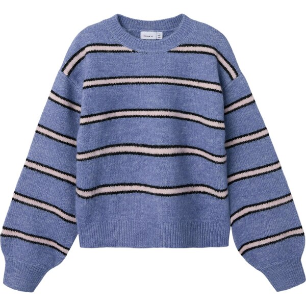 NAME IT Sveter NKFOLENSKA zafírová / pastelovo ružová / čierna 65665586