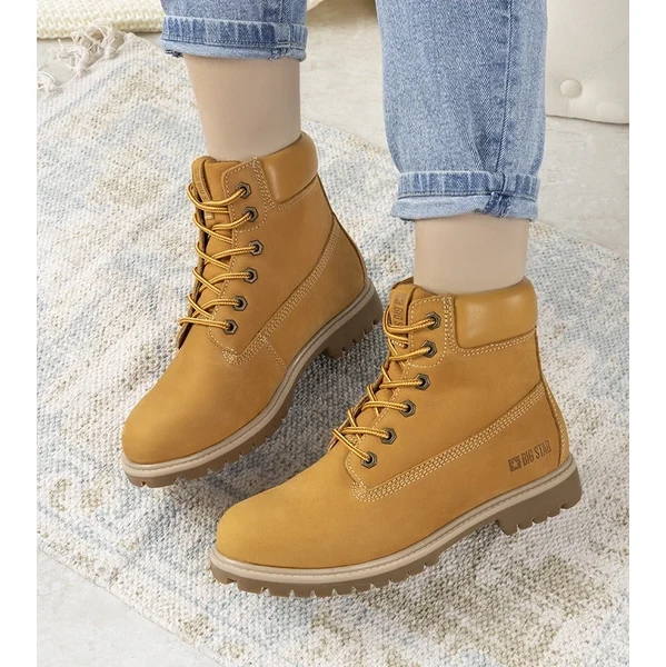 Camelowe dámske traperské topánky Big Star Amitee 65608269