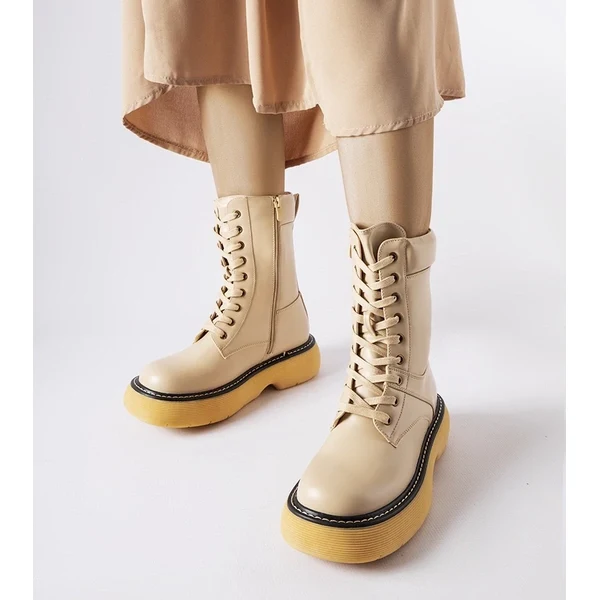 Gemre Béžové zateplené plošinové vrecia Davi 65608291