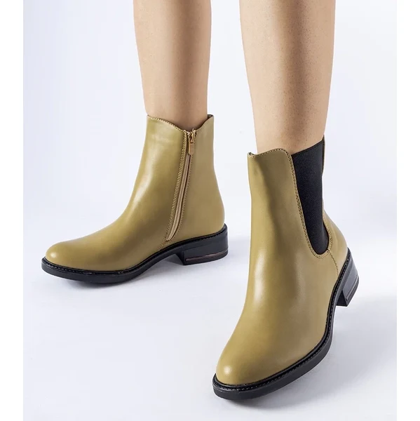 Gemre Olivové zateplené klasické čižmy Bagnoro 65608370