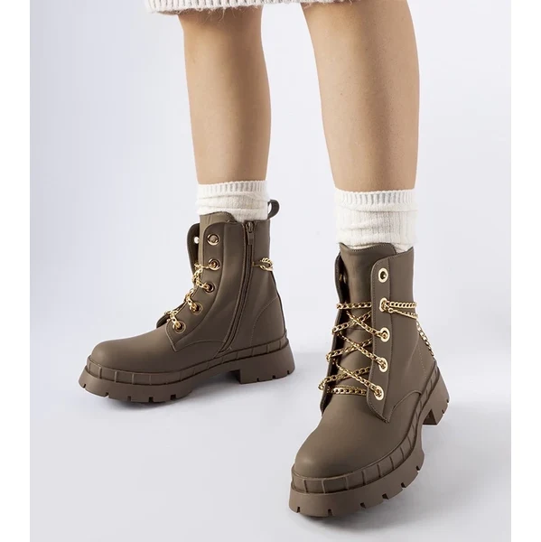 Gemre Hnede trapery s retiazkou Alcin 65608368