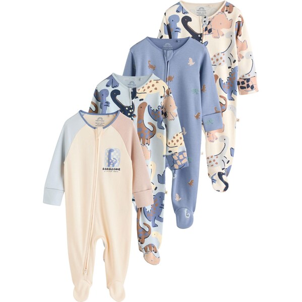 Next Pyžamo tmavobéžová / námornícka modrá / svetlomodrá / svetložltá 66179570