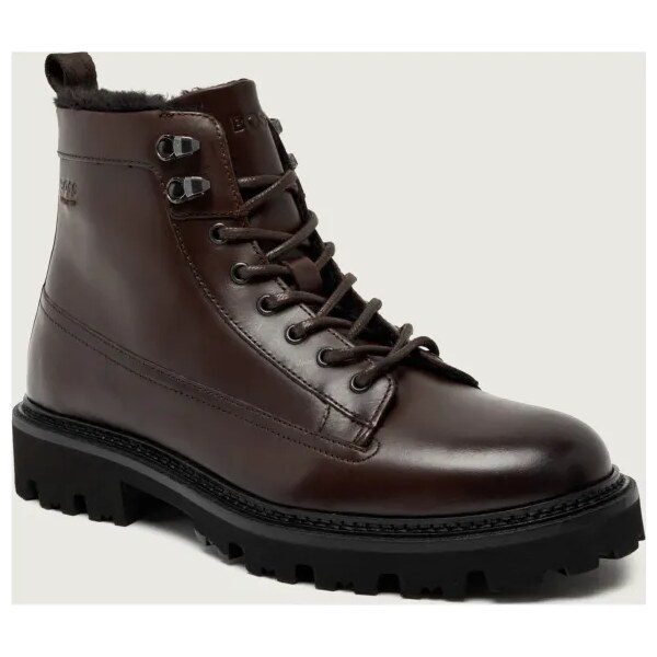 BOSS BLACK Kožené vysoké topánky Julyo_Halb_bufr 65596118