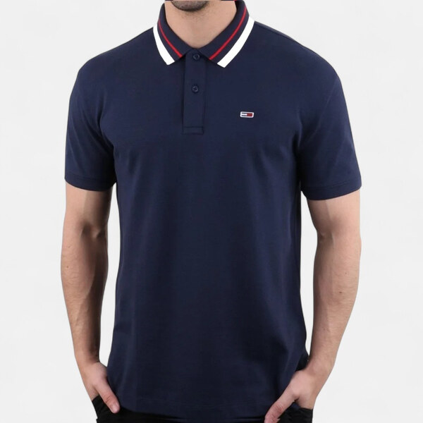Pánské modré polo triko Tommy Hilfiger Jeans M56421 65610818