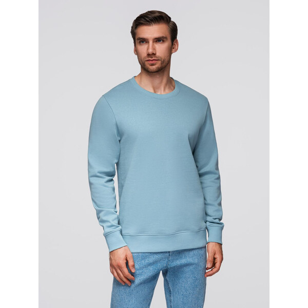 Ombre BASIC mens sweatshirt with round neckline - blue 57777445