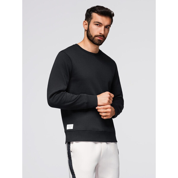 Ombre BASIC mens sweatshirt with round neckline - black 57777452