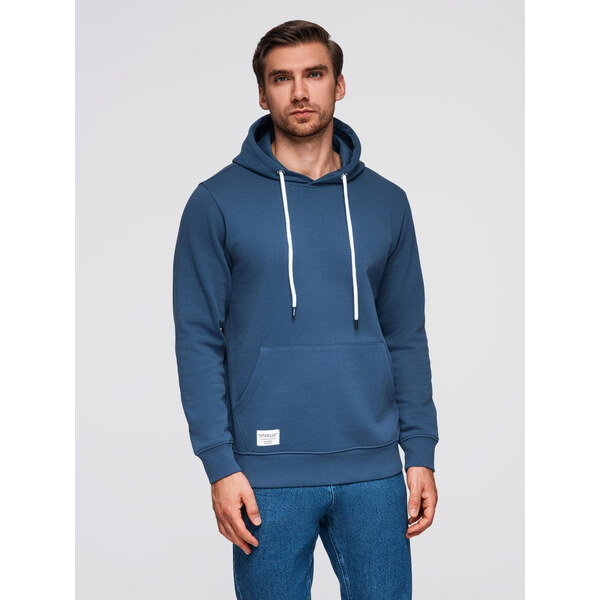 Ombre Mens kangaroo sweatshirt with hood - navy blue 57755347