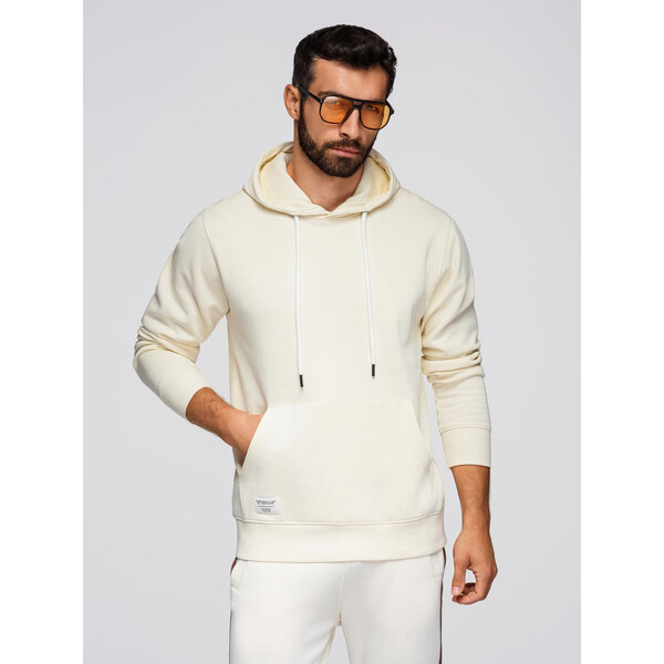 Ombre Mens kangaroo hooded sweatshirt - cream 57755350