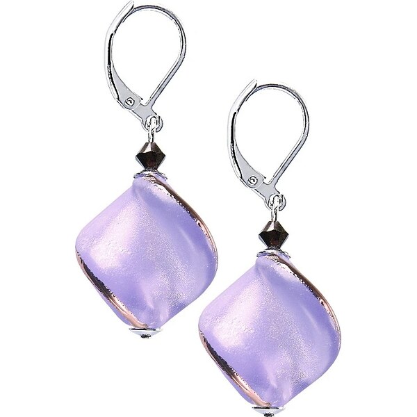 Lampglas Pôvabné náušnice Hidden Passion s fialovou perlou Lampglas 66581746