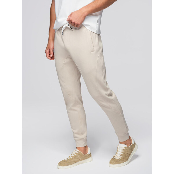 Ombre Mens jogger sweatpants - light beige 57755396