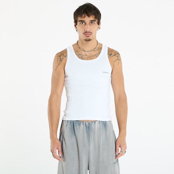 Off-White Off Bookish Rib Tanktop White/ Black XL 65611620