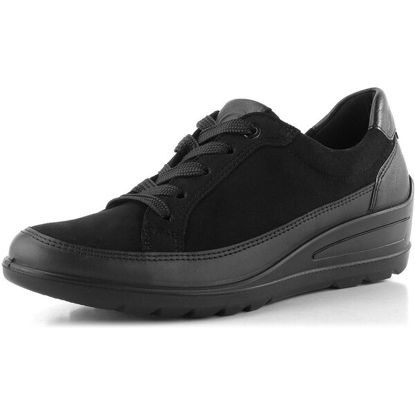 Ara širšie šnurovacie poltopánky na kline Zürich Black 12-50601-01 65612204