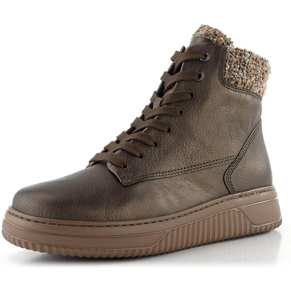 Gabor široký šněrovací kotník smog/mohair 76.795.65 65612370