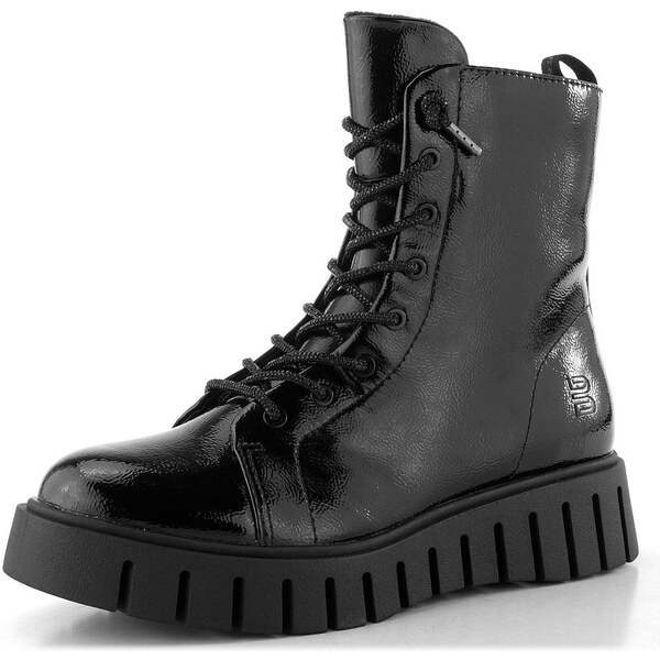 TT.BAGATT lakovaný zipový kotník na platformě černý D31-AO137-5700 65612410