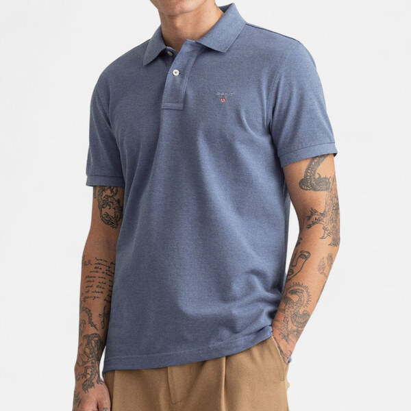 Pánské modré polo triko Gant 56438 65611696