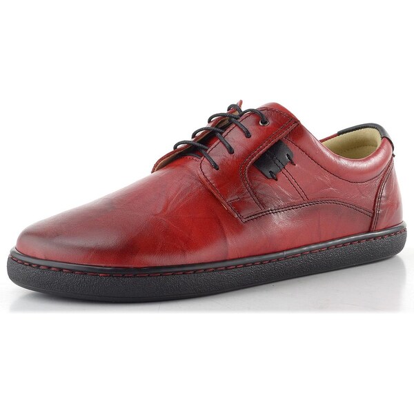 Barton poltopánky na šnurovanie červené 25160 65612424