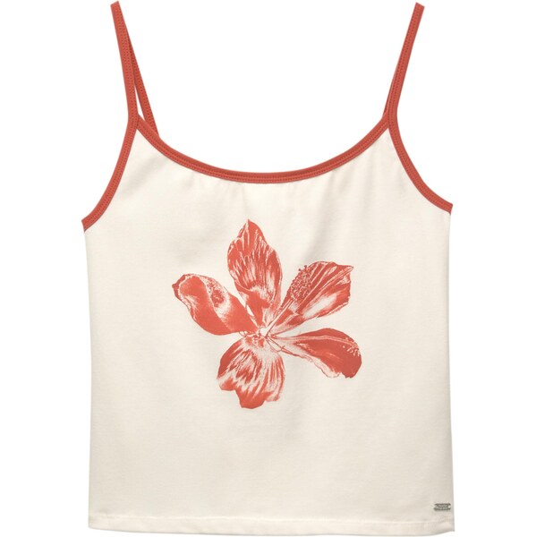 Pull&Bear Top nebielená / mandarínková 65886579